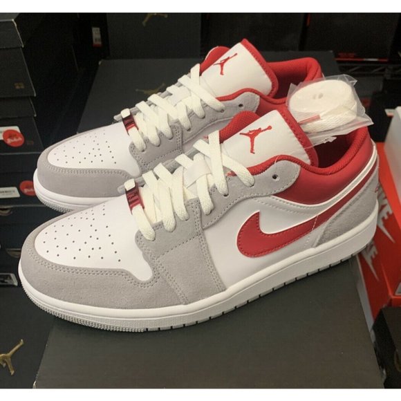 Nike Air Jordan 1 Low Light Smoke Grey Gym Red Retro Shoes DC6991-016 All Sizes - Picture 2 of 5